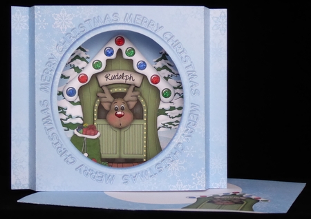 Rudolphs Stable Shadowbox Card Kit by Irene Woods