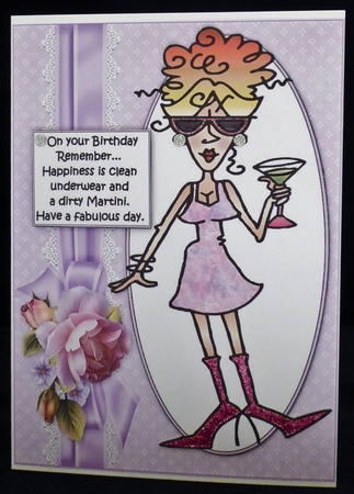 Rita likes a dirty martini quick card by Irene Woods