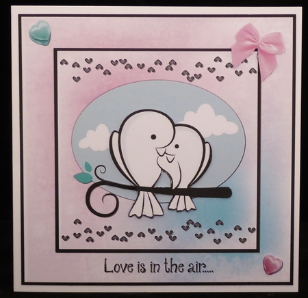 Love is in the Air Love Birds by Irene Woods