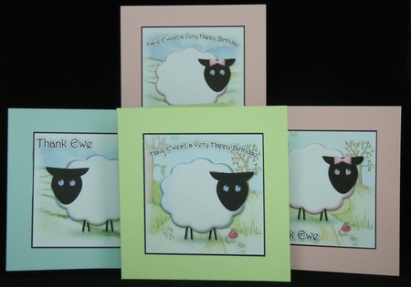 Little Sheep Birthday/Thank You Toppers by Irene Woods