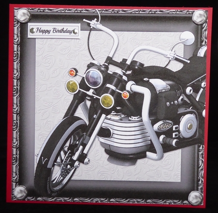 Black Motorbike 8x8 by Irene Woods