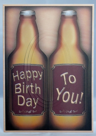 A5 Birthday Beer Gift Set Oval Pyramage Topper by Irene Woods