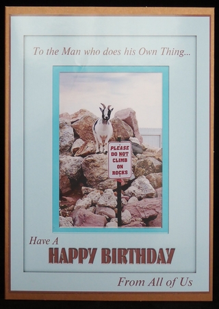 To the Man who does his Own Thing - Co-worker Birthday A4 Card by Irene Woods