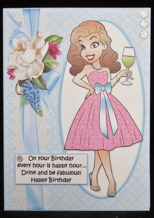Sarah and happy hour quick card by Irene Woods