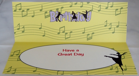 Dancing Silhouettes BIRTHDAY large dl 3 insert by Irene Woods