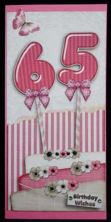 Vintage DL 65th Birthday Topper Cardkit 1294 by Irene Woods
