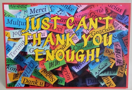 Thank You A4 Card by Irene Woods