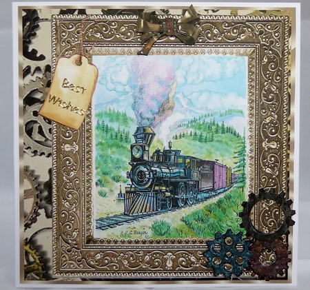 STEAM TRAIN COGGS MULTIPLE SENTIMENT by Irene Woods