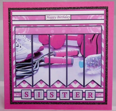 LADIES AT THE GYM 7.5 Alphabet and Age Quick Card Kit Create Any Name by Irene Woods