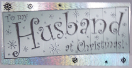 To my Husband Christmas DL side stacker Topper by Irene Woods
