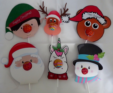 Chupa Chups Christmas Set  set of 6 individual pre-coloured printable jpegs 300 dpi  great craft fair seller by Irene Woods