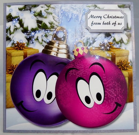 Happy Christmas Baubles by Irene Woods