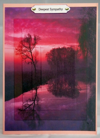 MAUVE SUNSET SYMPATHY SHADOW CARD MINIKIT by Irene Woods
