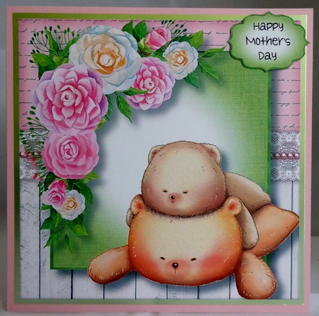 Mummy Bear & Baby Bear 8x8 by Irene Woods
