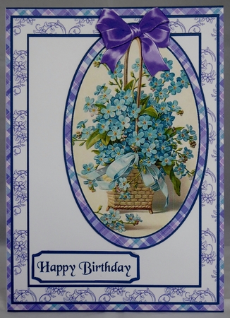 QC Forget-me-nots basket by Irene Woods