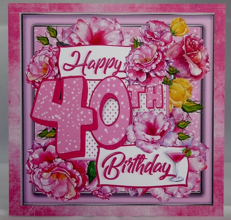 Beautiful Blooms Age Birthday Card by Irene Woods