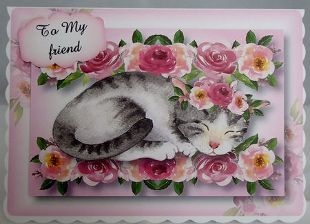 Pretty Sleeping Kitty by Irene Woods