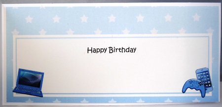 Large DL Happy Birthday GRANDSON insert by Irene Woods