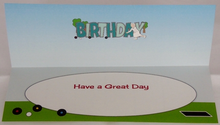Crown Green Bowling Ladies BIRTHDAY large dl 2 insert by Irene Woods