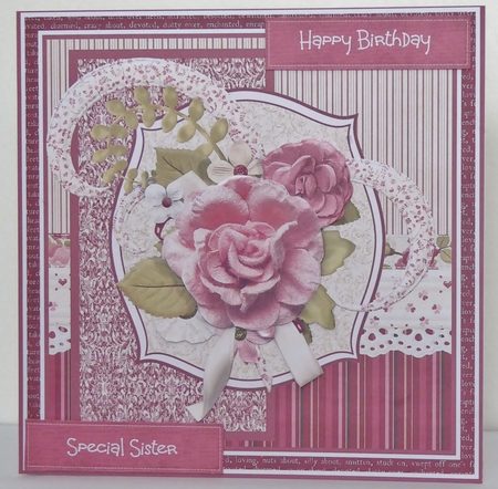 Lace and vintage rose by Irene Woods