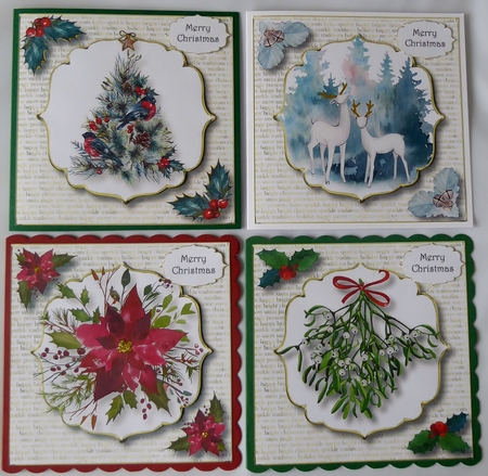 White & Gold Christmas QUICK TOPPER Bumper Kit by Irene Woods