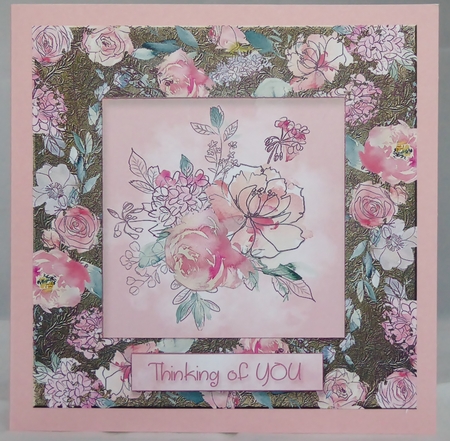 Floral Overlay Card Topper by Irene Woods