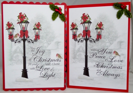 Christmas Lampost and Sentiment Toppers 2 by Irene Woods