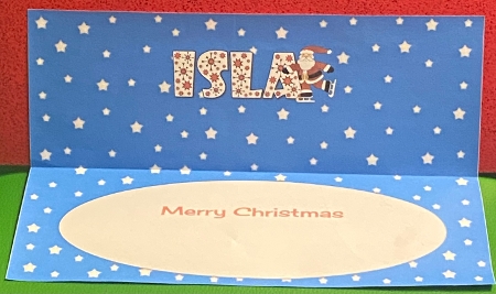 Skating Santa ISLA large dl insert by Irene Woods