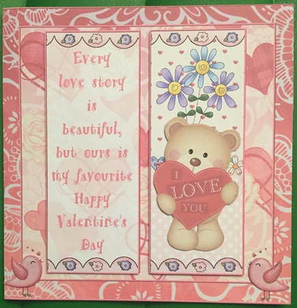 Happy Valentines Day Decoupage/Pyramid Topper 9 by Irene Woods