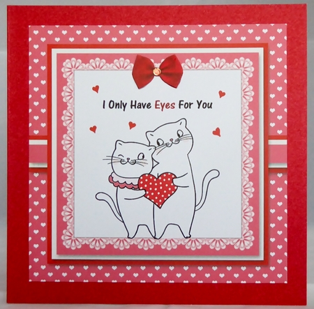 Cute Kitties - I Only Have Eyes For You Topper Plus Insert by Irene Woods