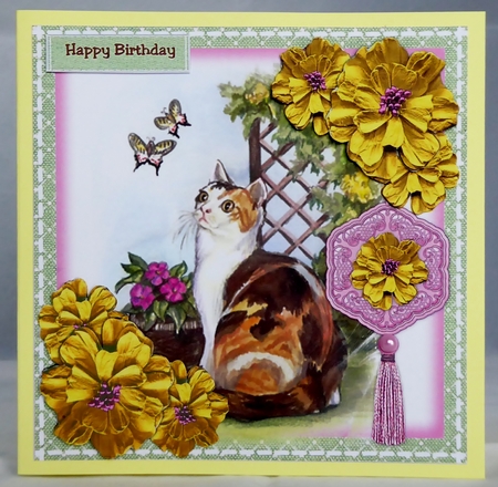 Cat & Flowers Mini Kit by Irene Woods