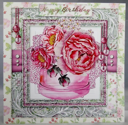 Happy Birthday thank you with love pyramid mini kit by Irene Woods