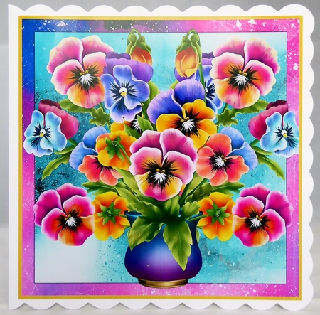 Vase of Colour 8x8 Quick card by Irene Woods
