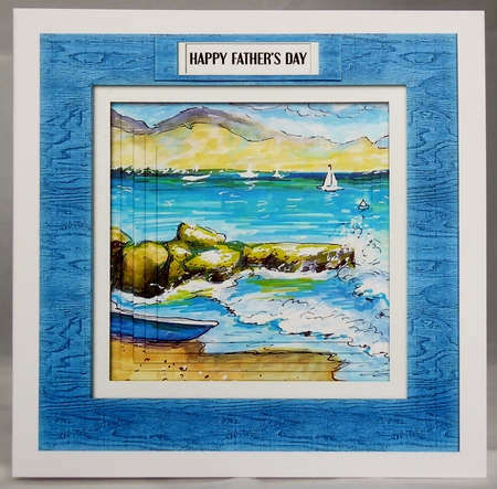 Watercolor Boat Scene For Fathers Day/Birthday  by Irene Woods