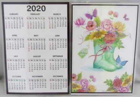 2020 calendar Flowers in a Wellie by Irene Woods