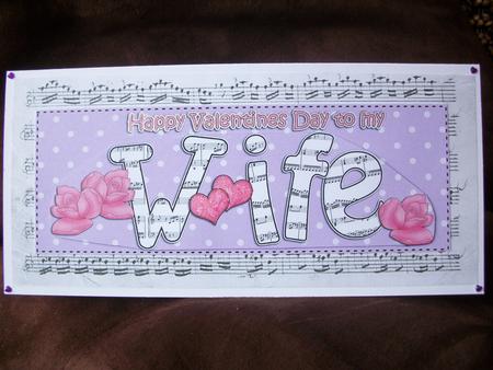 Lge Dl Valentine Wife Hearts & Roses 3D Decoupage by Irene Woods