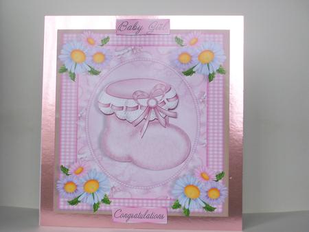 Pink Baby Bootie 8x8 Mini Kit by Irene Woods
