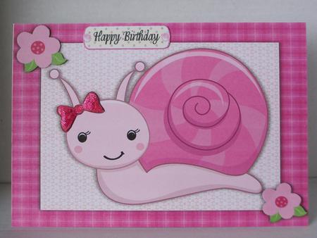 Cute Snail with Bow by Irene Woods