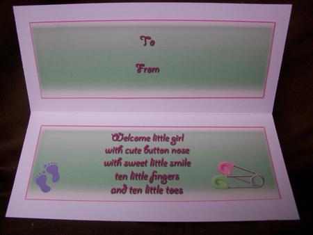 Inserts for New Baby Girl #1 by Irene Woods