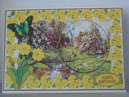 Country Scene with Primroses by Irene Woods