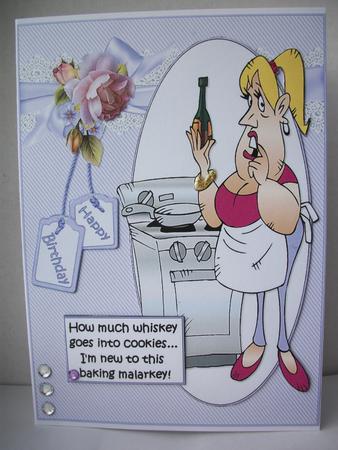 Penny His Baking Cookies Quick Card by Irene Woods
