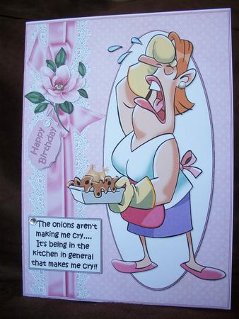 Joan Hates Being in the Kitchen Quick Card by Irene Woods