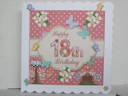 Happy 18th Birthday Butterfly Topper by Irene Woods