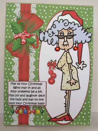 Stella Sending Christmas Wishes Quick Card by Irene Woods