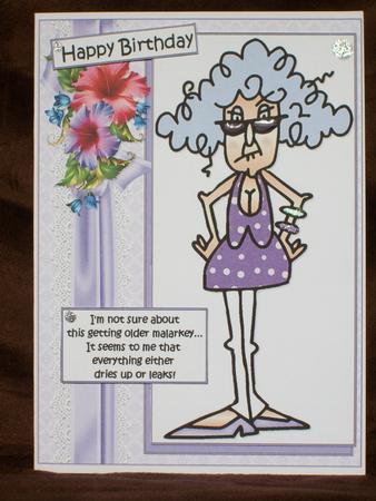Stella Getting Older Malarkey Quick Card by Irene Woods