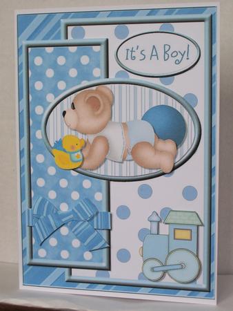 Oval Sketch Card - It's a Boy by Irene Woods