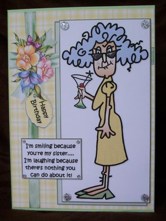 Stella is Smiling for Her Sister Quick Card by Irene Woods