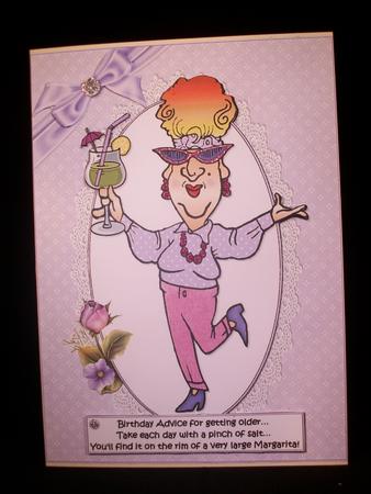 Edna Has Some Birthday Advice Quick Card by Irene Woods