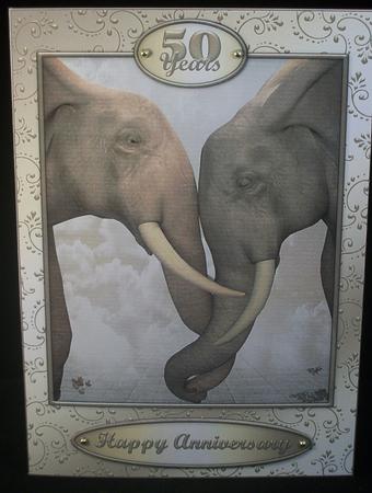 Elephant Anniversary A5 Topper by Irene Woods