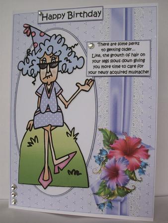 Stella the Perks of Getting Older Quick Card by Irene Woods